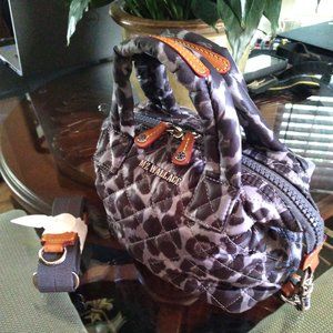 MZ WALLACE Micro Sutton Bag In Magnet Leopard